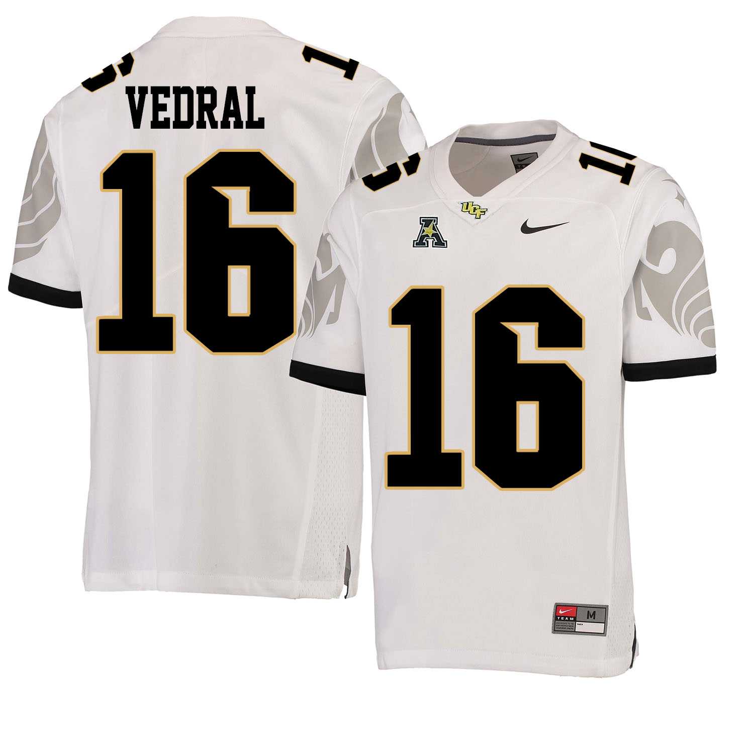 UCF Knights 16 Noah Vedral White College Football Jersey DingZhi